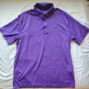 Under Armour Men's The Playoff Polo Heathered Purple Size Large